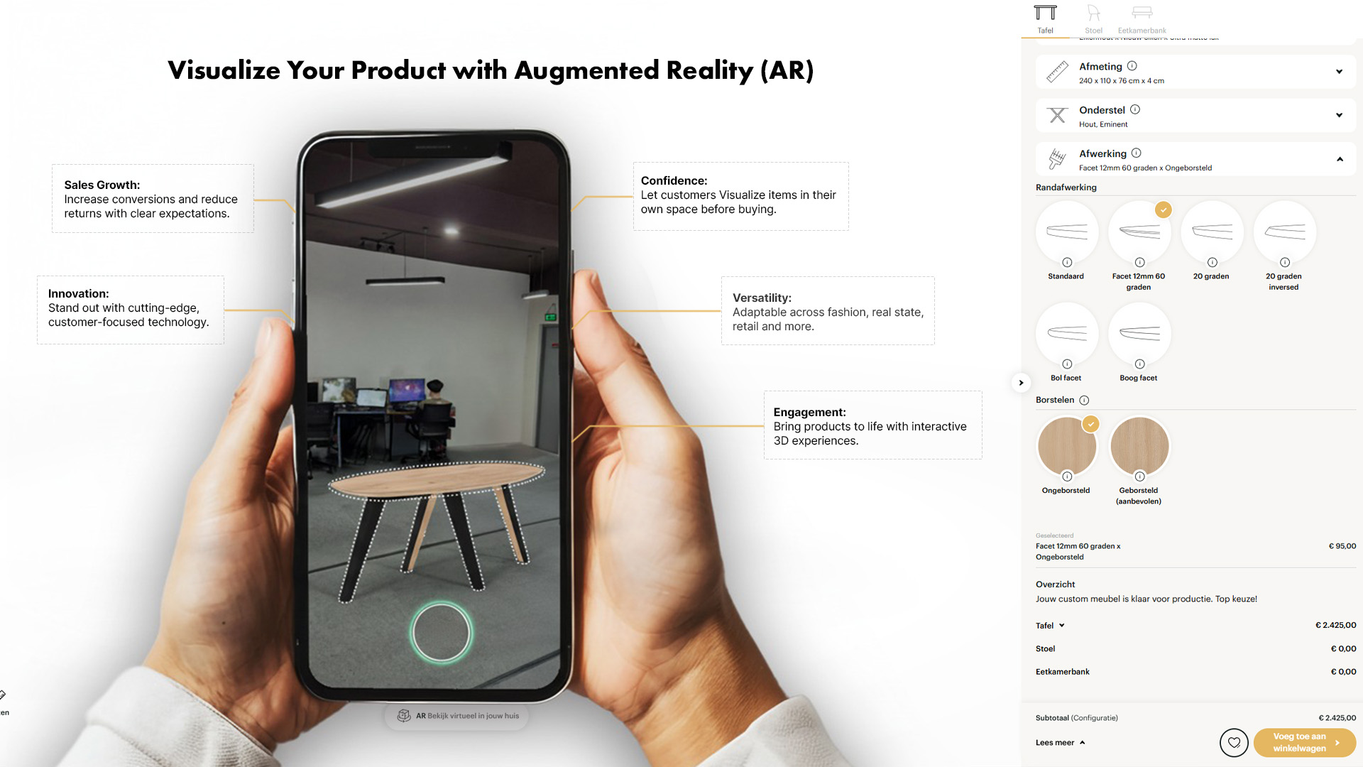 Augmented Reality Visualization - Let customers visualize products in their space