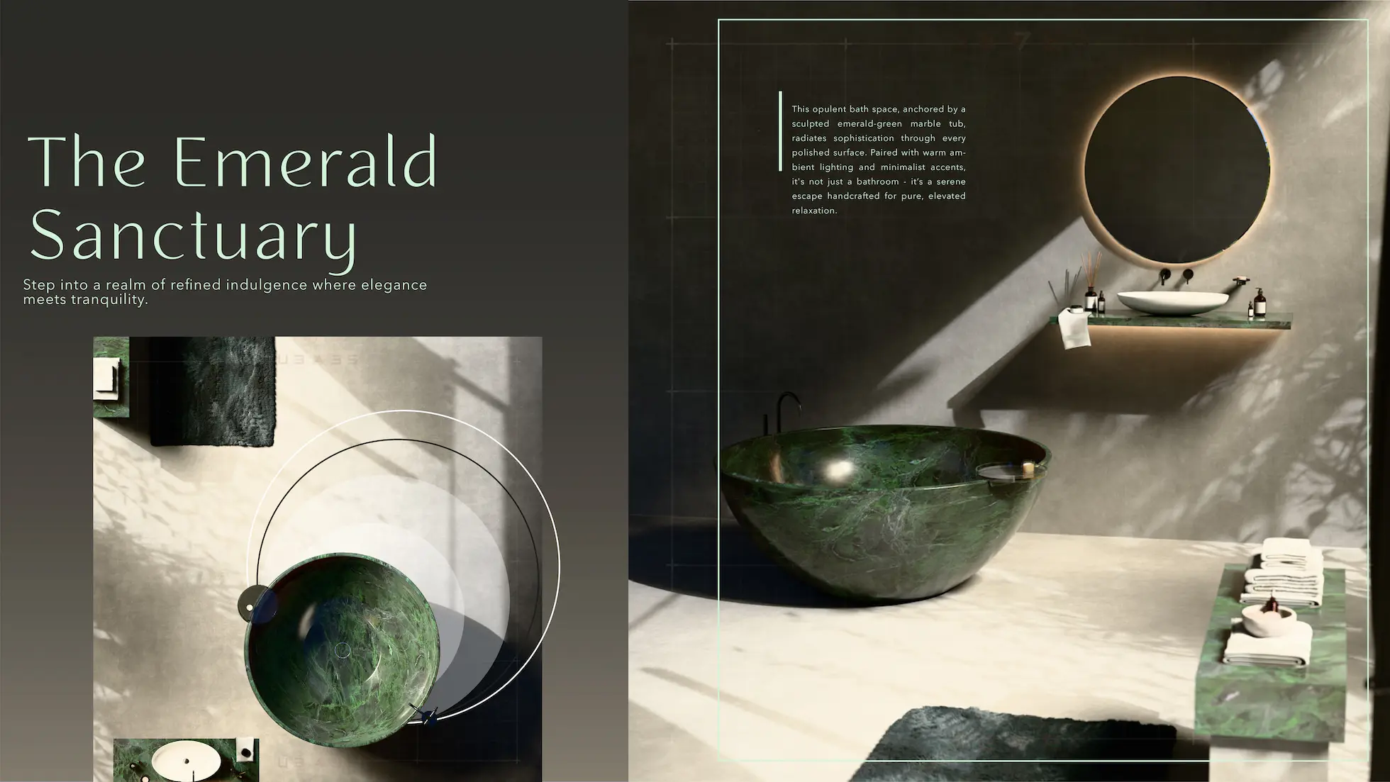 The Emerald Sanctuary - Sophisticated space with emerald marble