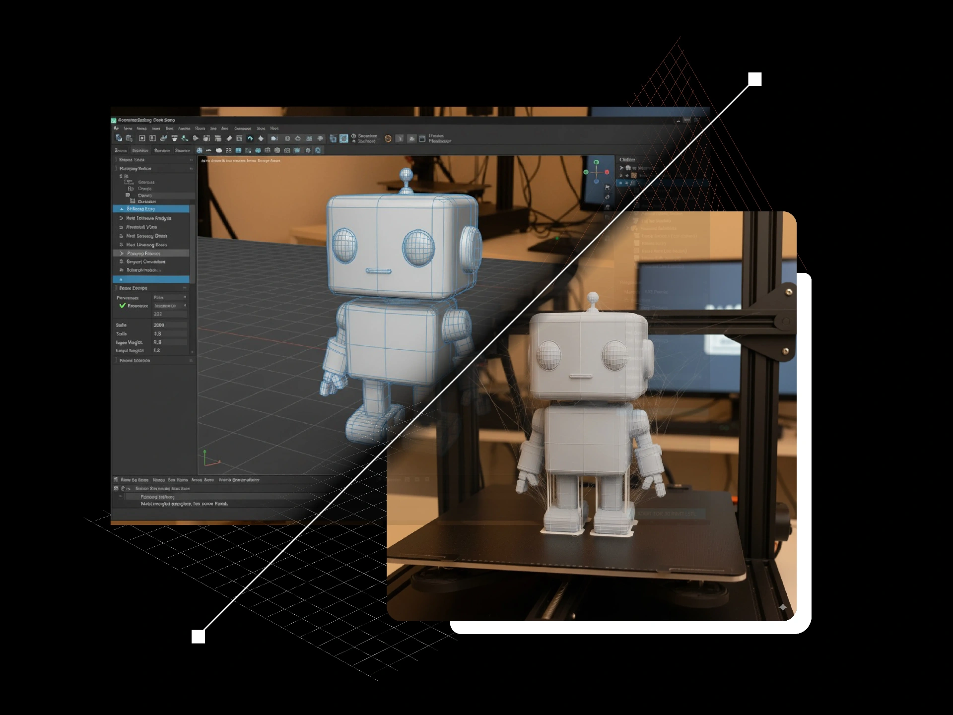 3D Robot Figure - Character model with print-ready articulation