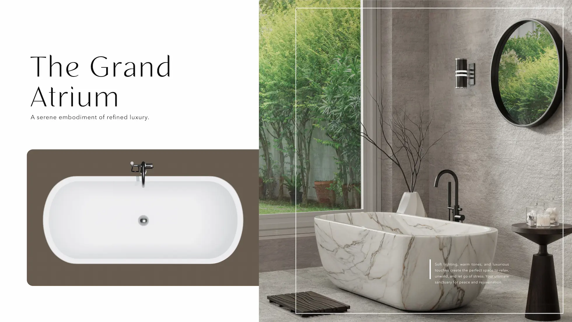 The Grand Atrium - Luxury bathroom with refined materials